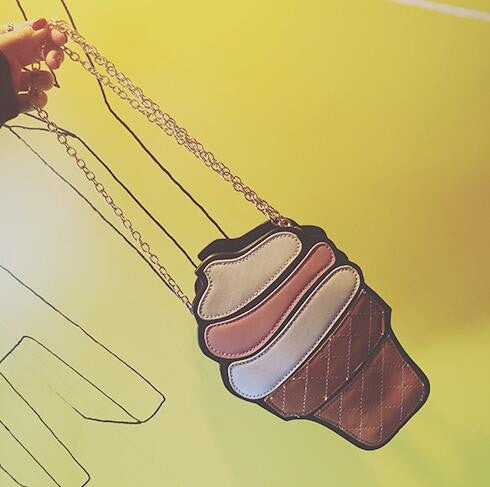 Sweet Treat Ice Cream Cone Crossbody Bag