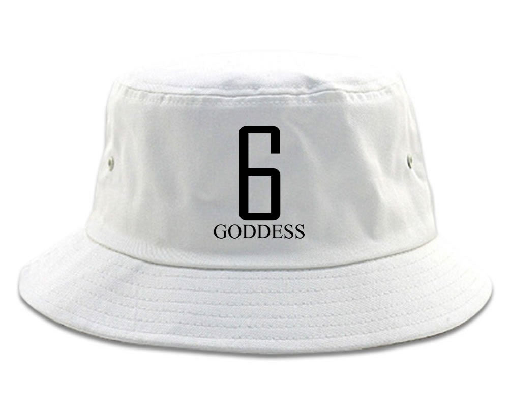 6 Goddess Bucket Hat White