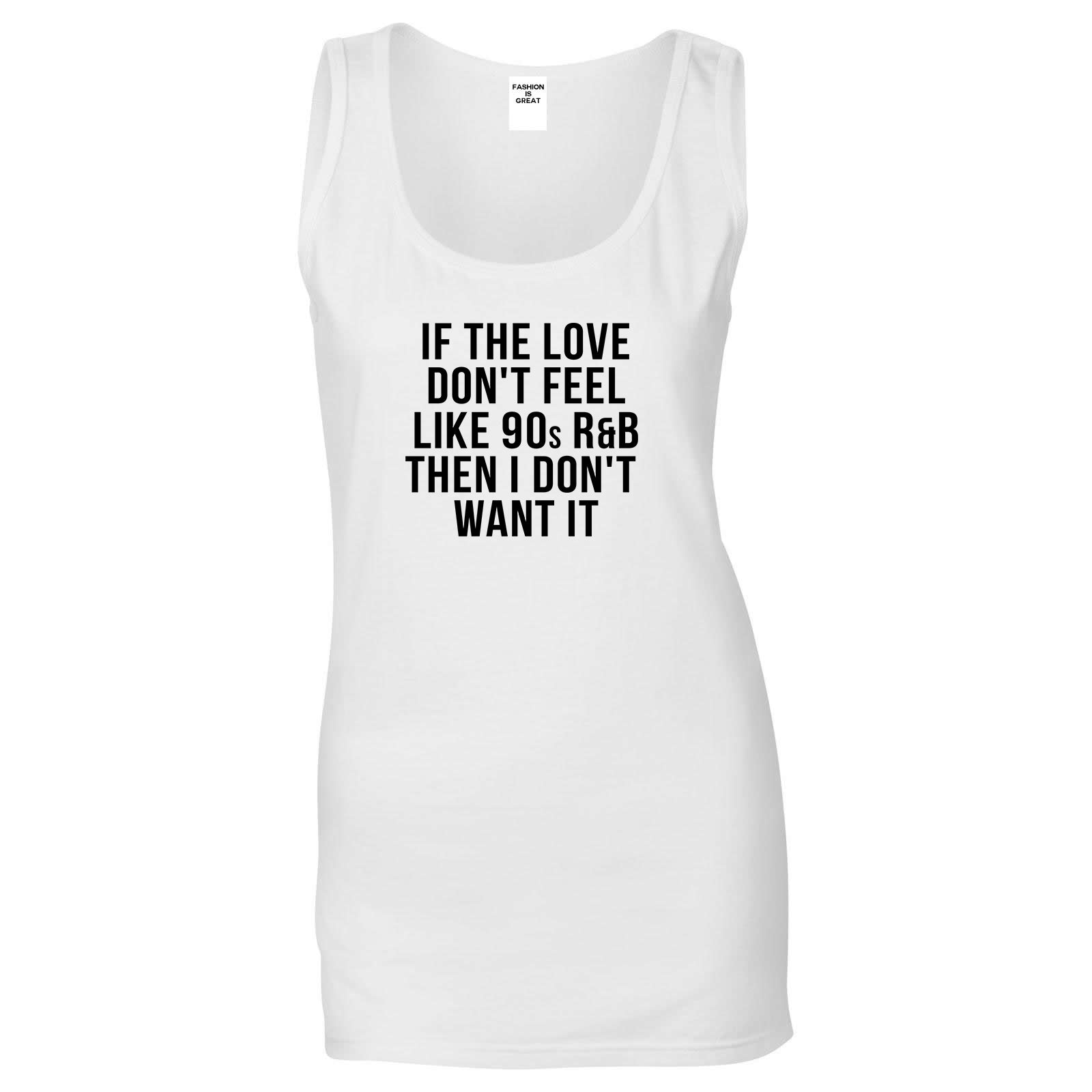 90s RnB Love White Womens Tank Top