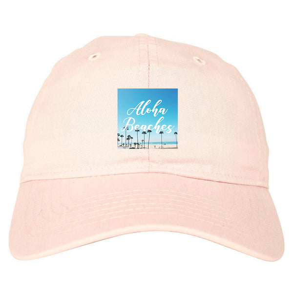 Aloha Beaches Beach View pink dad hat