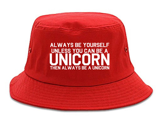 Always Be Yourself Unless You Can Be A Unicorn Bucket Hat Red