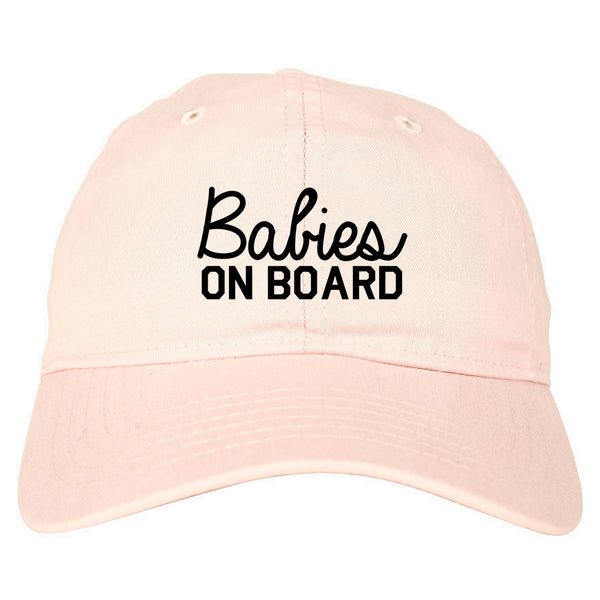 Babies On Board Twins Pregnancy Announcement Dad Hat Pink