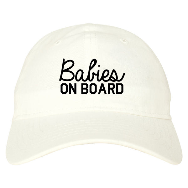 Babies On Board Twins Pregnancy Announcement Dad Hat White