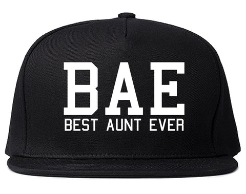 Bae Best Aunt Ever Black Snapback Hat