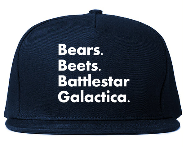 Bears Beets Battlestar Galactica Blue Snapback Hat