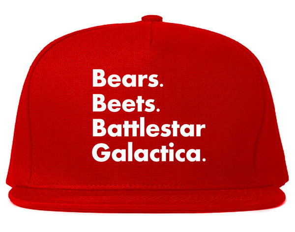 Bears Beets Battlestar Galactica Red Snapback Hat