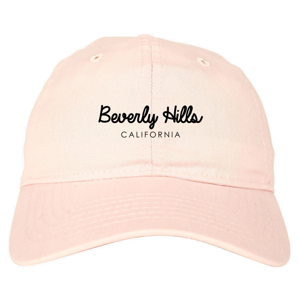 Beverly Hills California Dad Hat Pink
