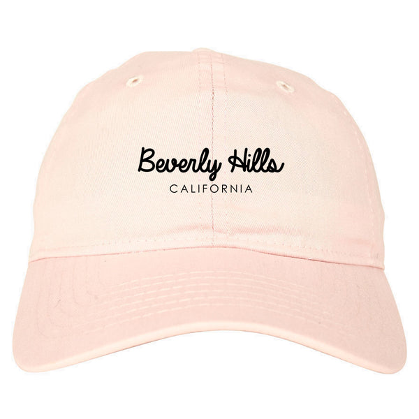 Beverly Hills California Dad Hat Pink