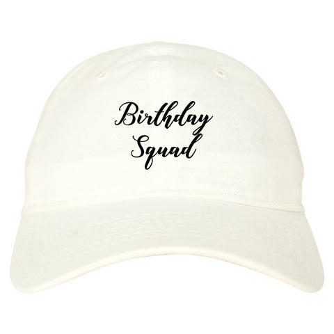 Birthday Squad Party white dad hat