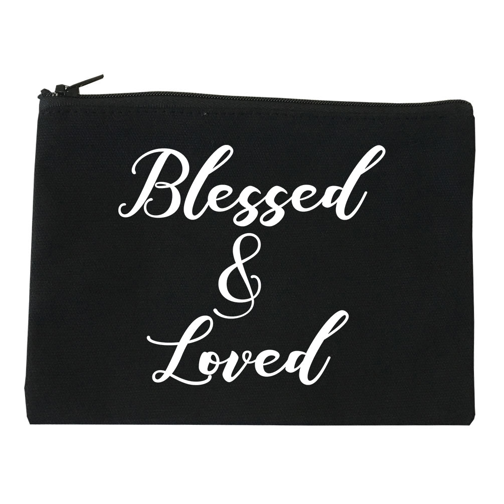 Blessed And Loved Black Makeup Bag