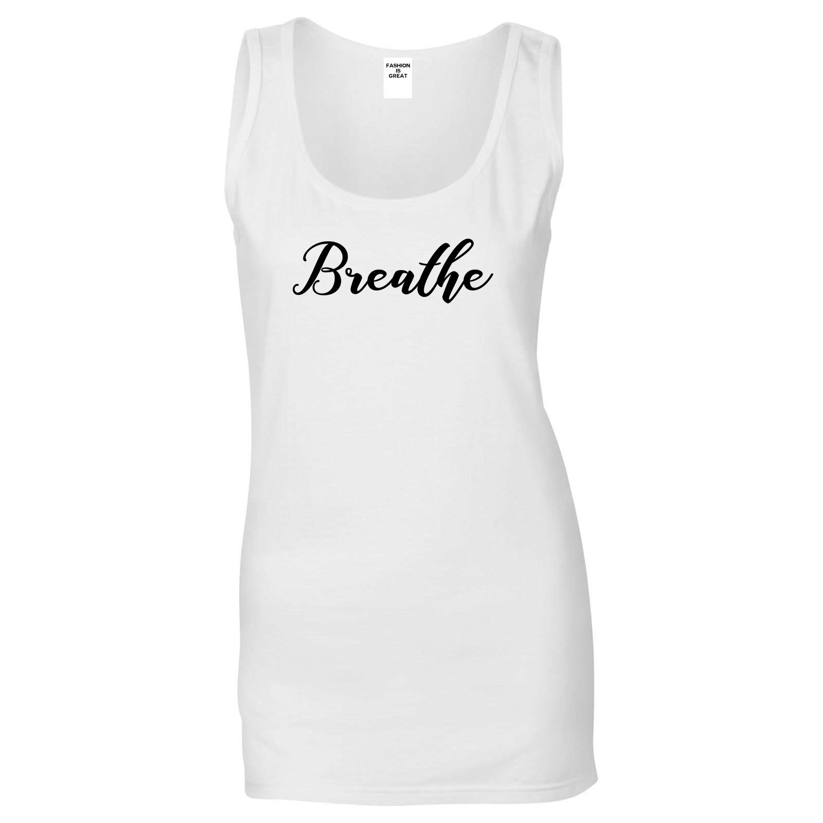 Breathe Yoga Peaceful White Tank Top