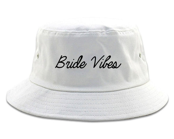 Bride Vibes Bachelorette white Bucket Hat