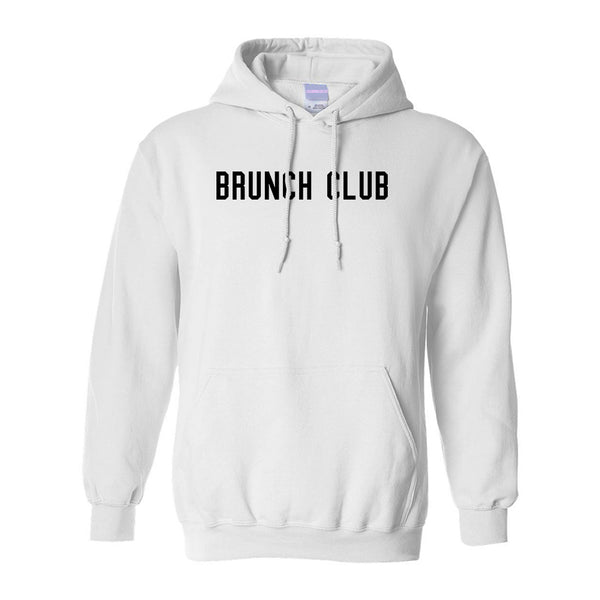 Brunch Club White Pullover Hoodie