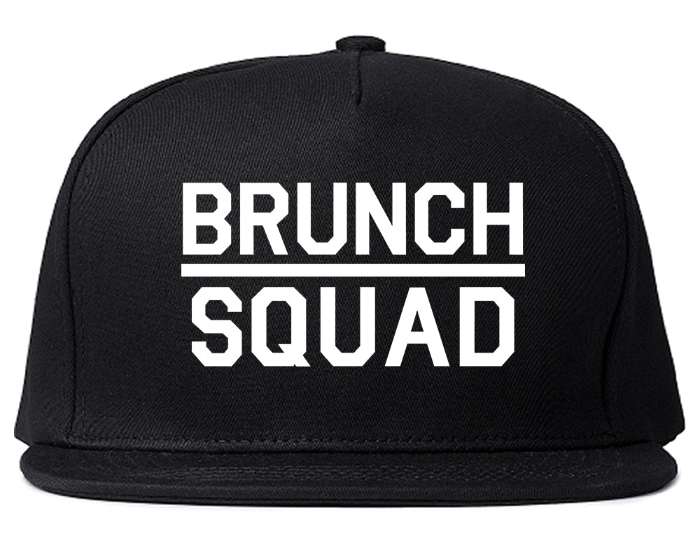Brunch Squad Food Black Snapback Hat