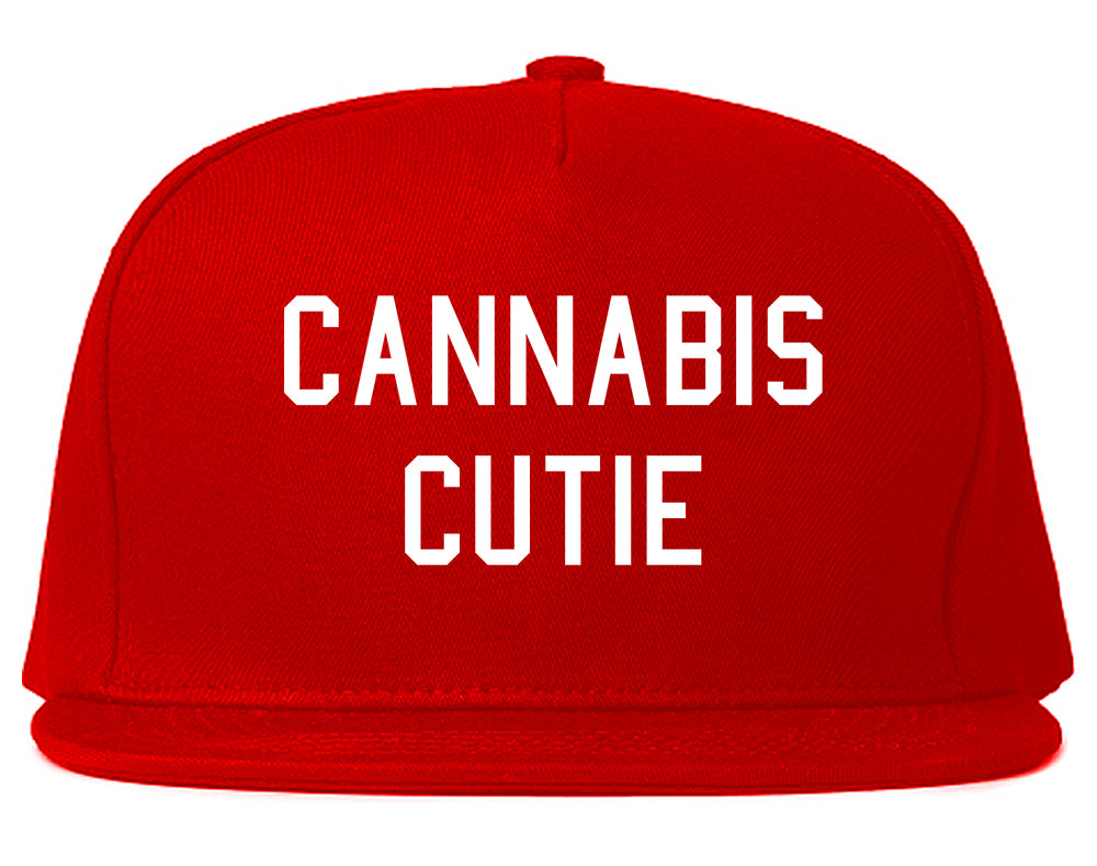 Cannabis Cutie Snapback Hat Red