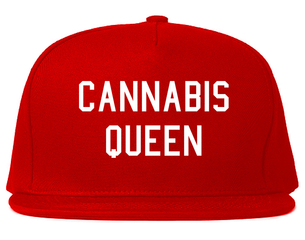 Cannabis Queen Snapback Hat Red