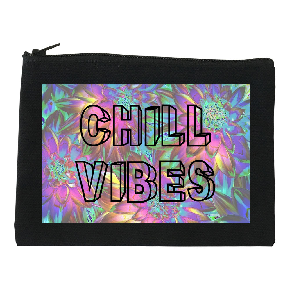 Chill Vibes Trippy black Makeup Bag