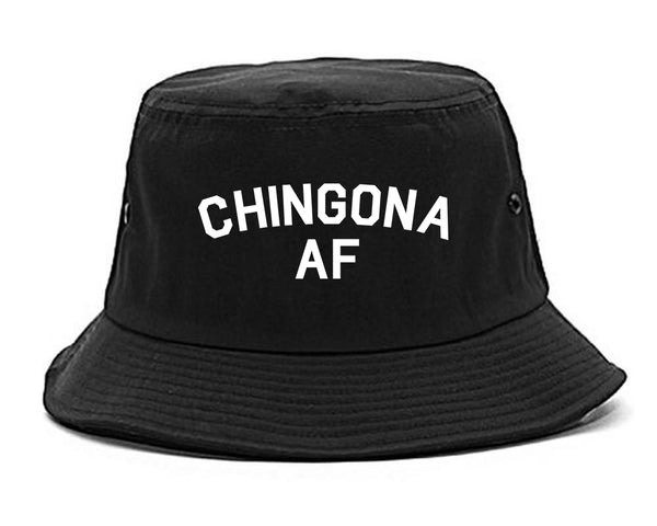 Chingona AF Spanish Slang Mexican Bucket Hat Black