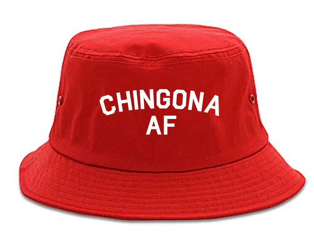 Chingona AF Spanish Slang Mexican Bucket Hat Red