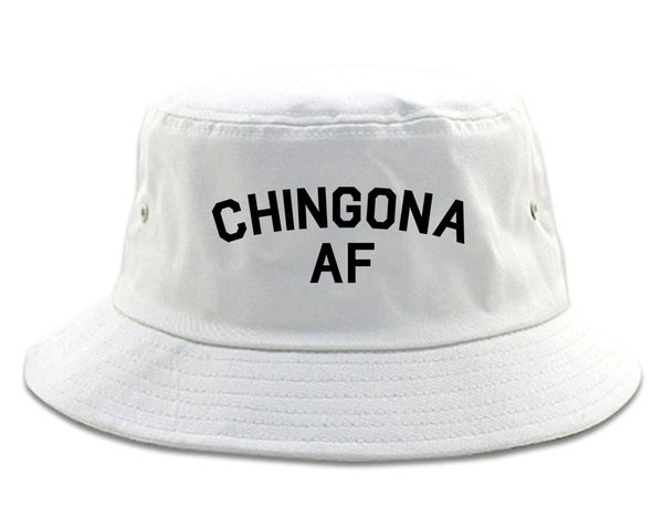 Chingona AF Spanish Slang Mexican Bucket Hat White