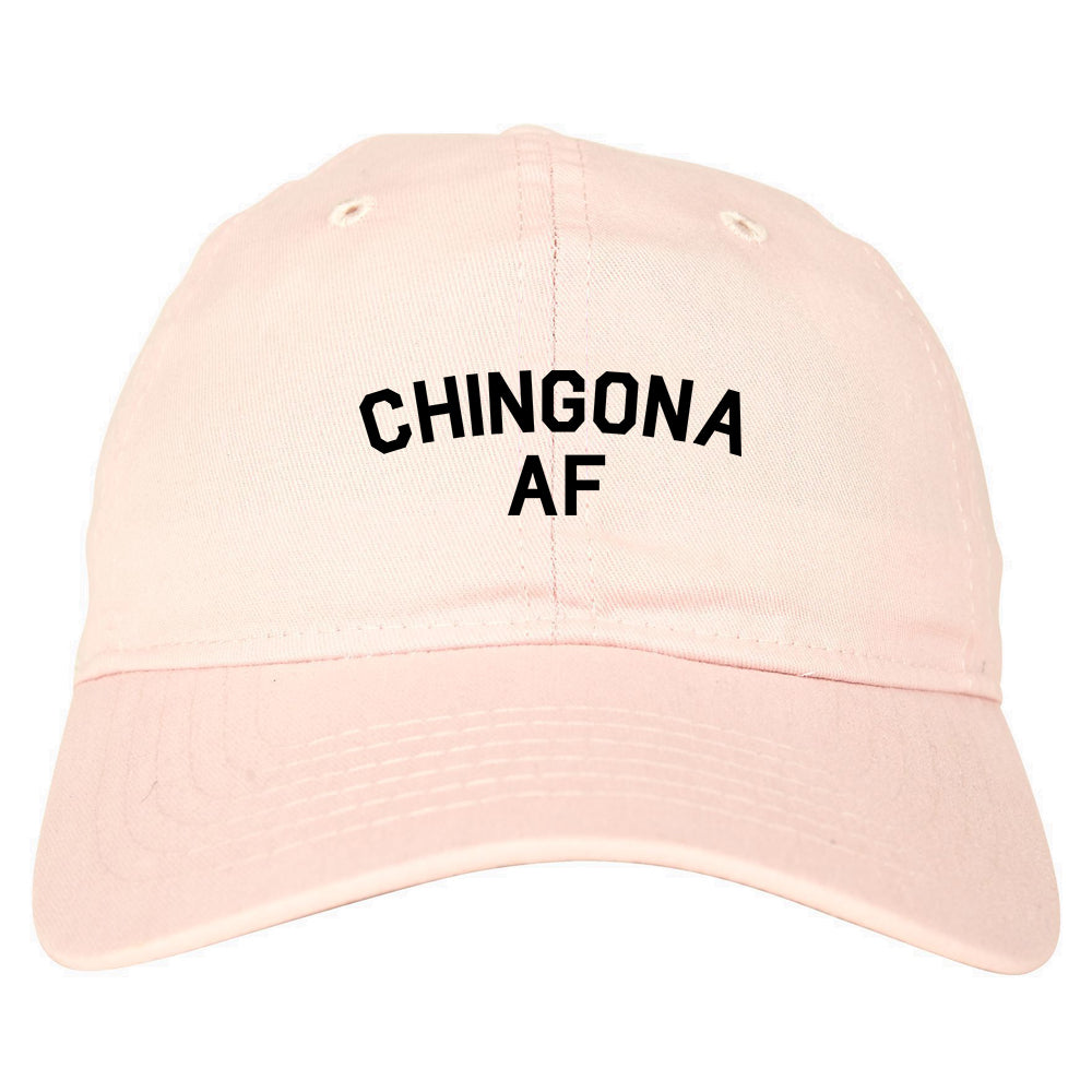 Chingona AF Spanish Slang Mexican Dad Hat Pink