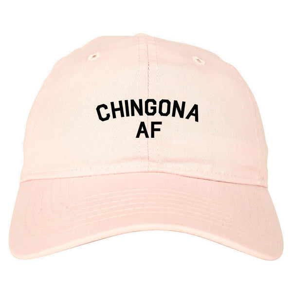 Chingona AF Spanish Slang Mexican Dad Hat Pink