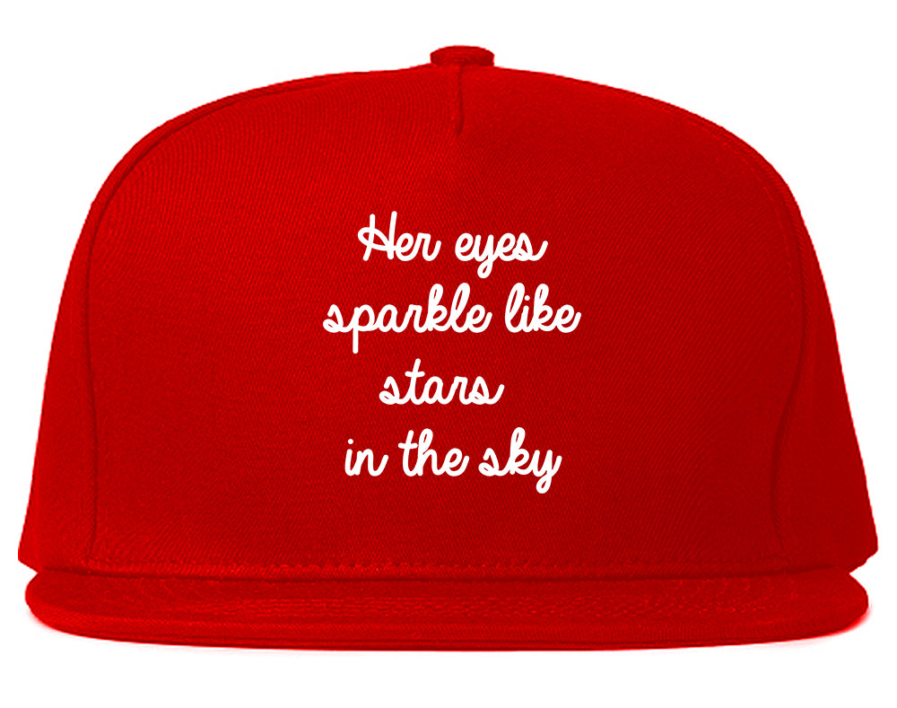 Eyes Sparkle Star Free Spirit Chest Red Snapback Hat