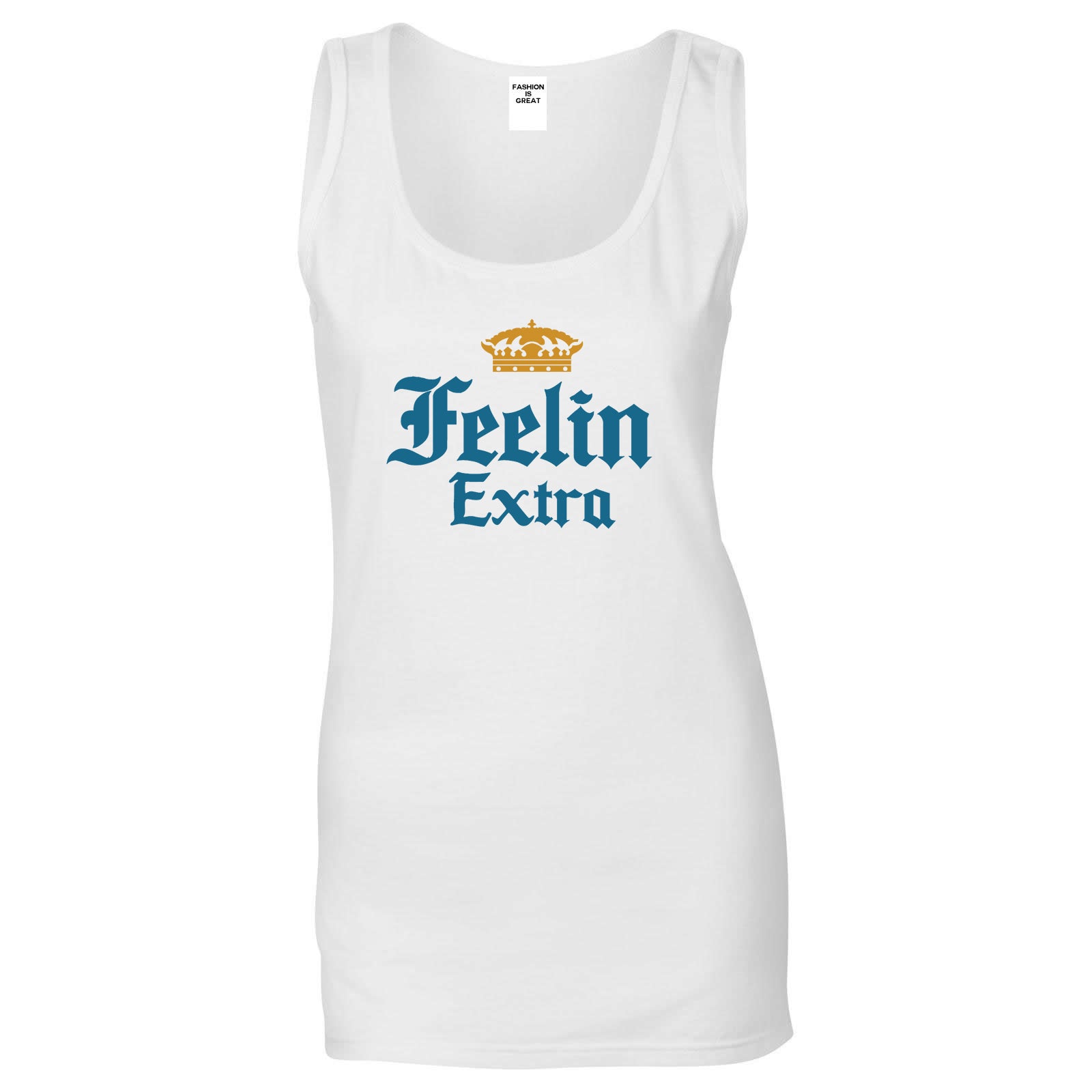 Feeling Extra Womens Tank Top Shirt White