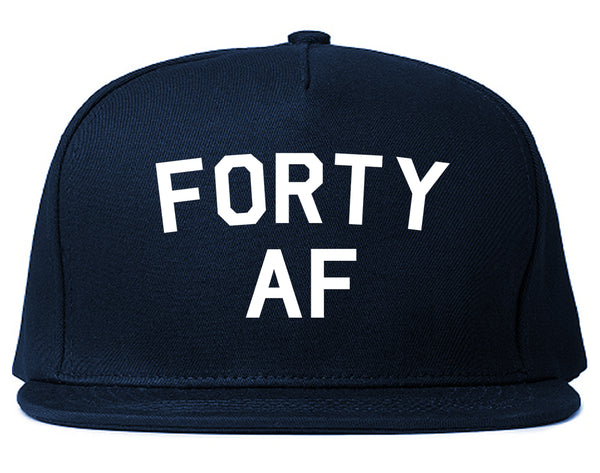 Forty AF Birthday Blue Snapback Hat