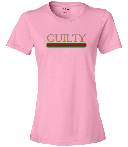 Guilty Fashion Womens Graphic T-Shirt Pink