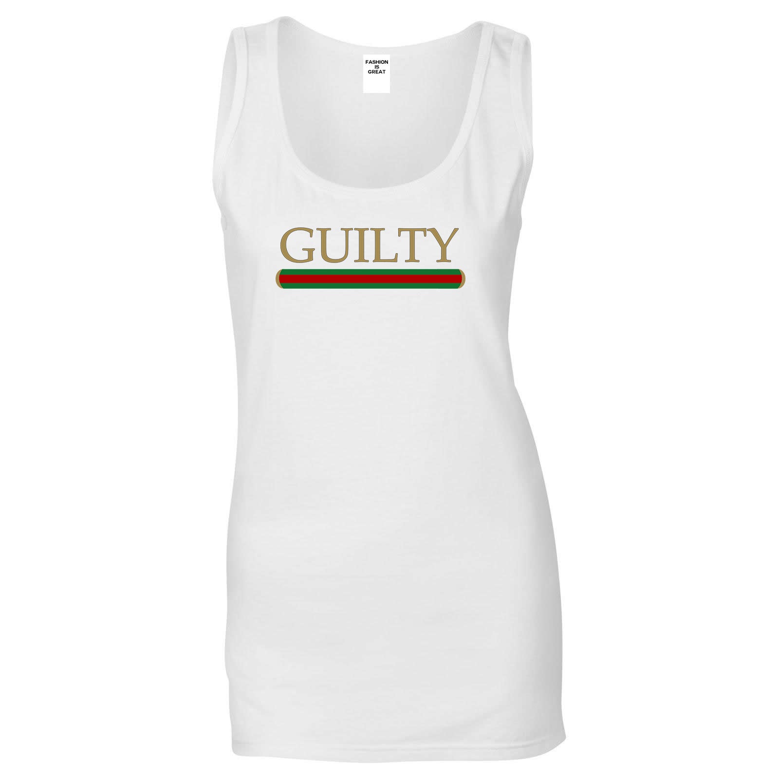 Guilty Fashion Womens Tank Top Shirt White