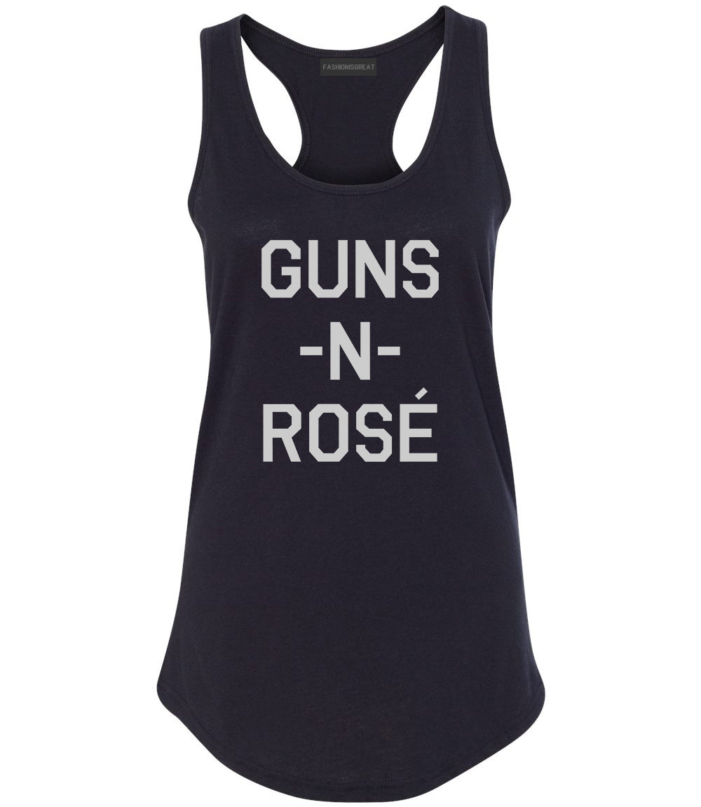 Guns And Rose Funny Concert Black Racerback Tank Top
