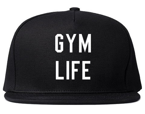 Gym Life Black Snapback Hat