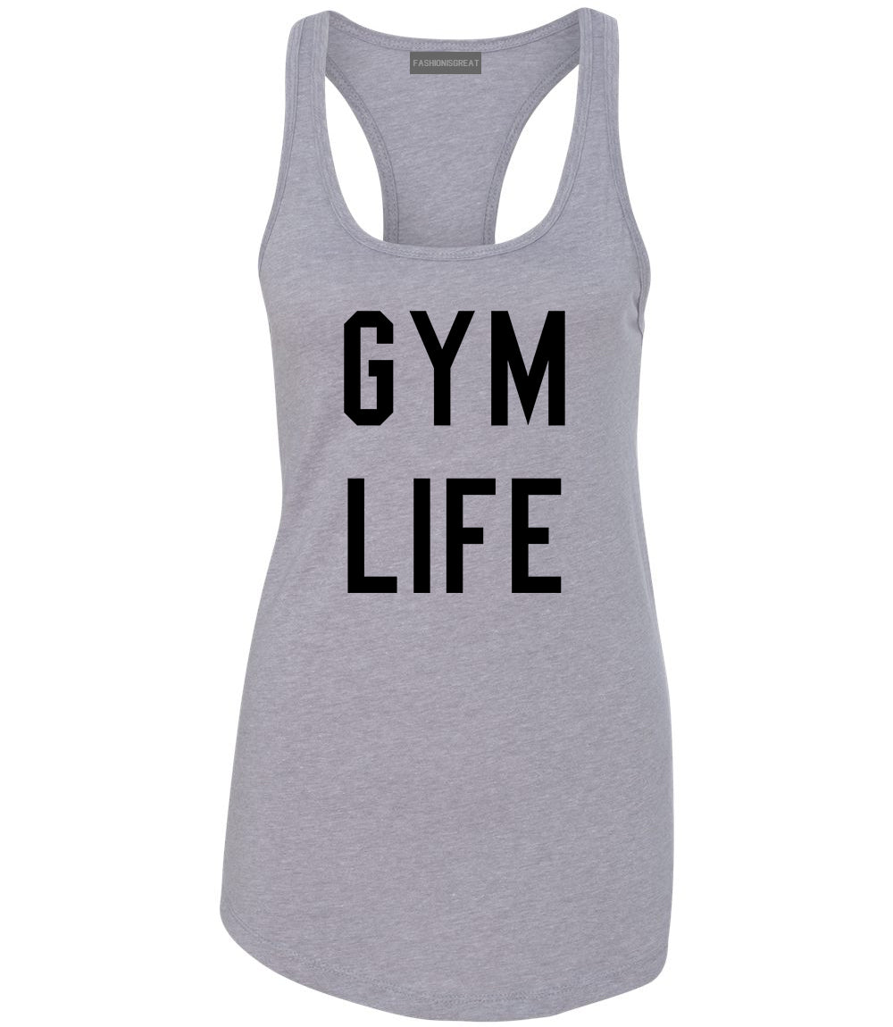 Gym Life Grey Racerback Tank Top