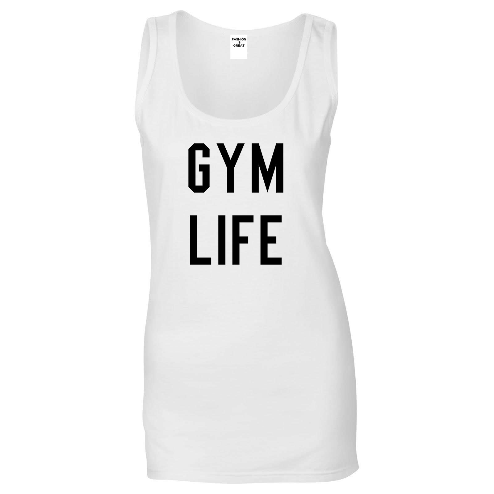 Gym Life White Tank Top