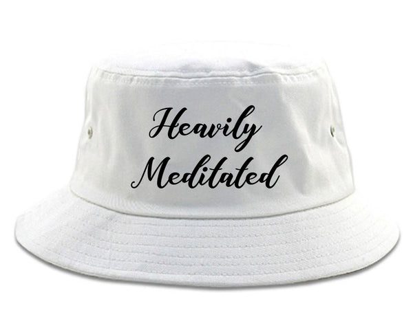 Heavily Meditated Meditation Yoga white Bucket Hat