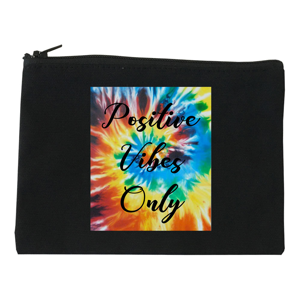 Hippie Positive Vibes Only Dye black Makeup Bag