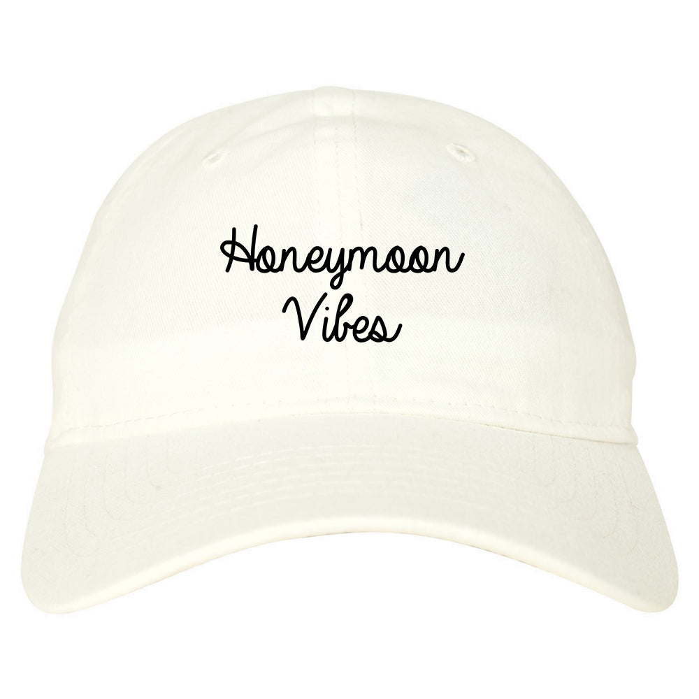 Honeymoon Vibes Bride white dad hat