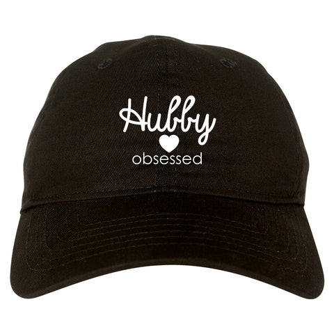 Hubby Obsessed Wife Dad Hat Black
