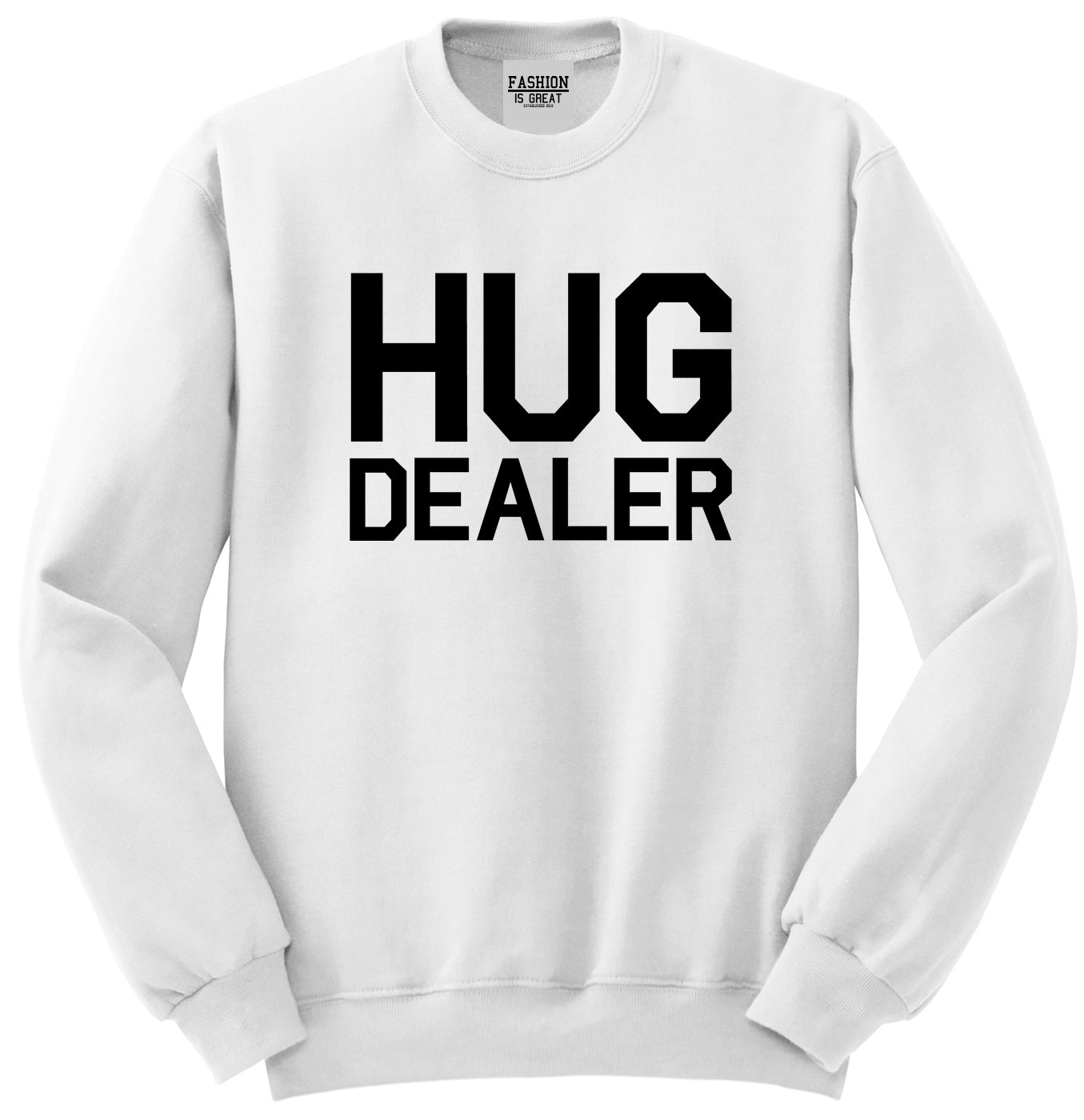 Hug Dealer White Crewneck Sweatshirt