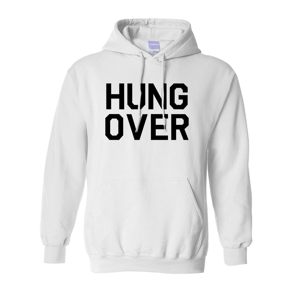 Hungover Drinking White Pullover Hoodie