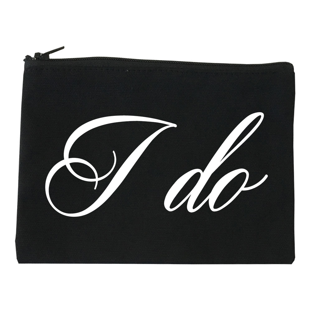 I Do Wedding Bride black Makeup Bag