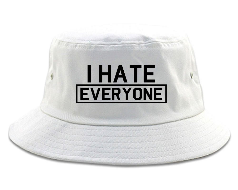 I Hate Everyone Goth Funny Bucket Hat White