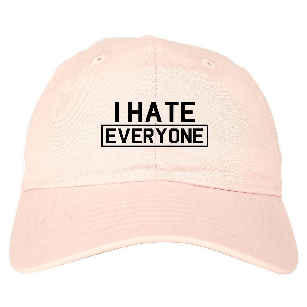 I Hate Everyone Goth Funny Dad Hat Pink