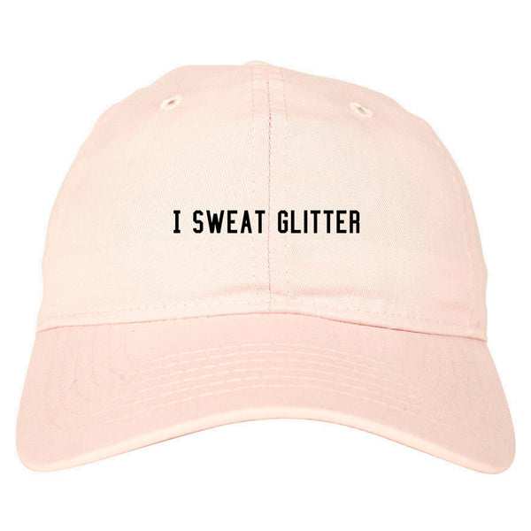 I Sweat Glitter Pink Dad Hat