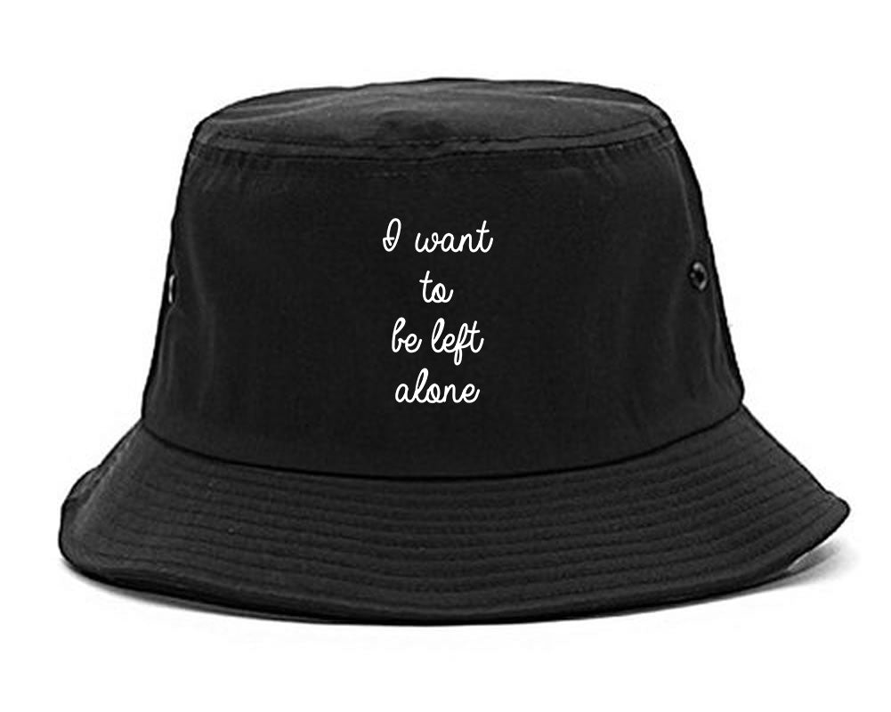 I Want To Be Alone Chest black Bucket Hat