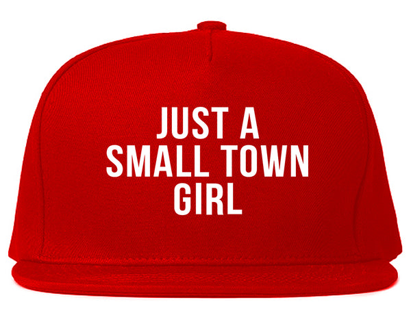 Just A Small Town Girl Country Snapback Hat Red