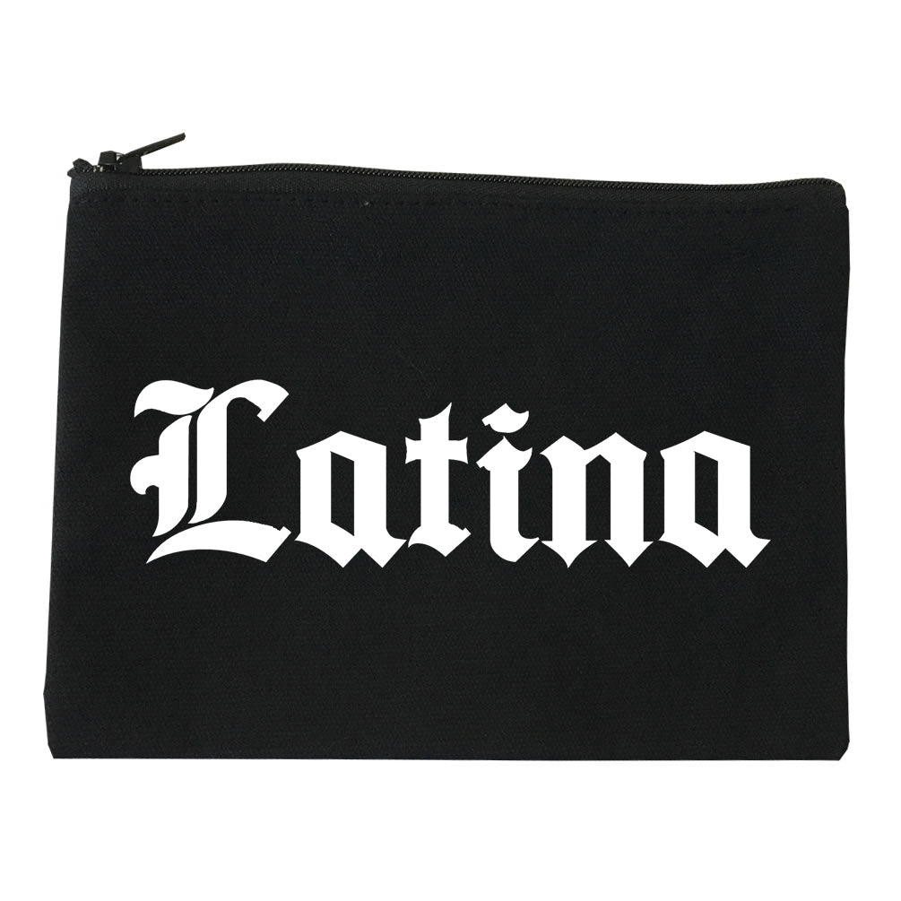 Latina Old English Spanish black Makeup Bag