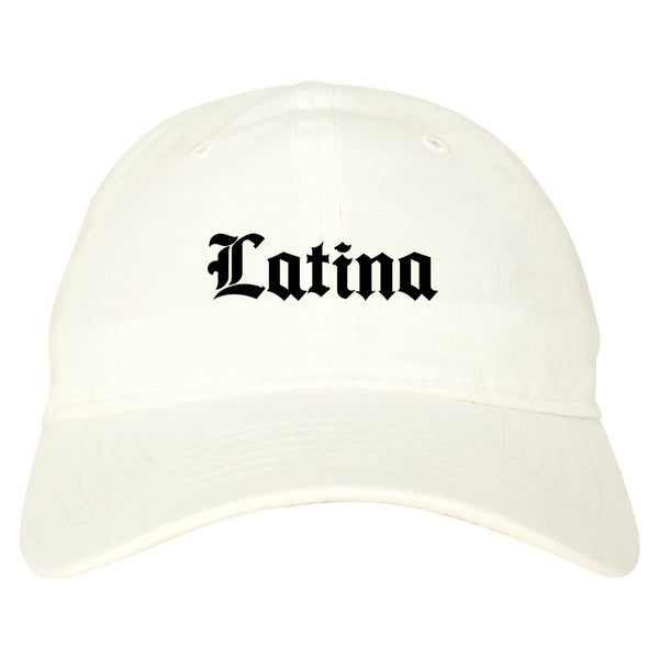 Latina Old English Spanish white dad hat