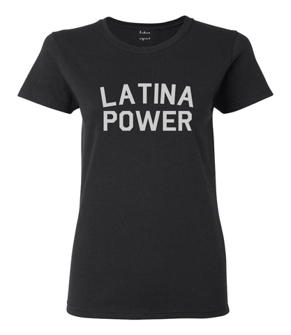 Latina Power Womens Graphic T-Shirt Black